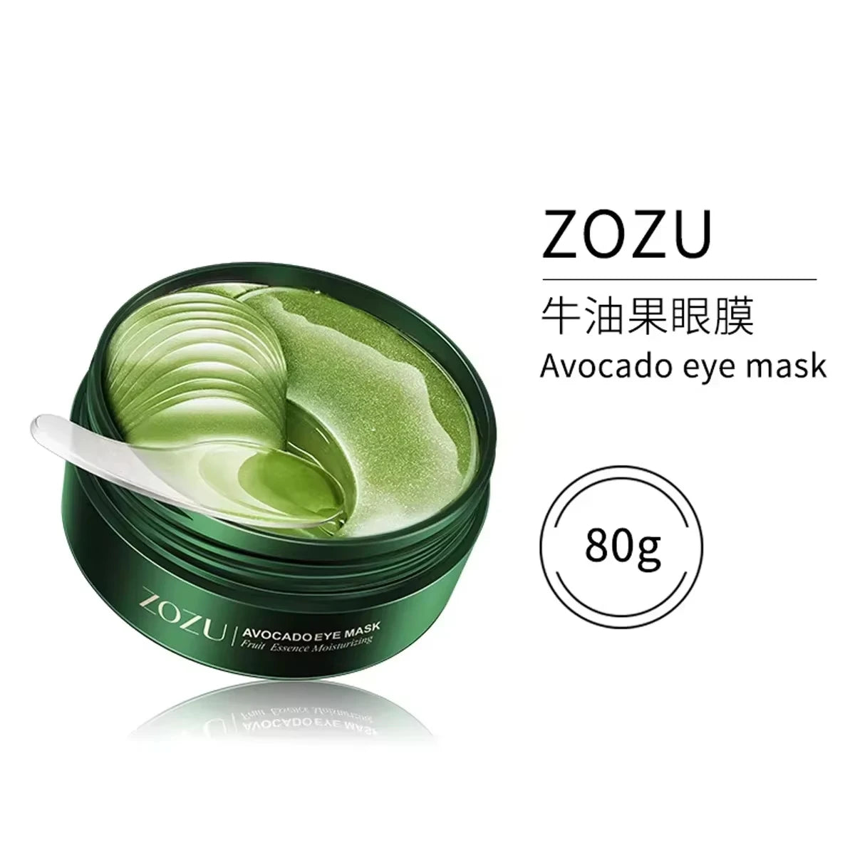 60pcs Avocado Gold Eye Mask Firming Improve Eye Bags Nourishing Moisturising Anti Wrinkle Eye Patches for Dark Circles Skin Care