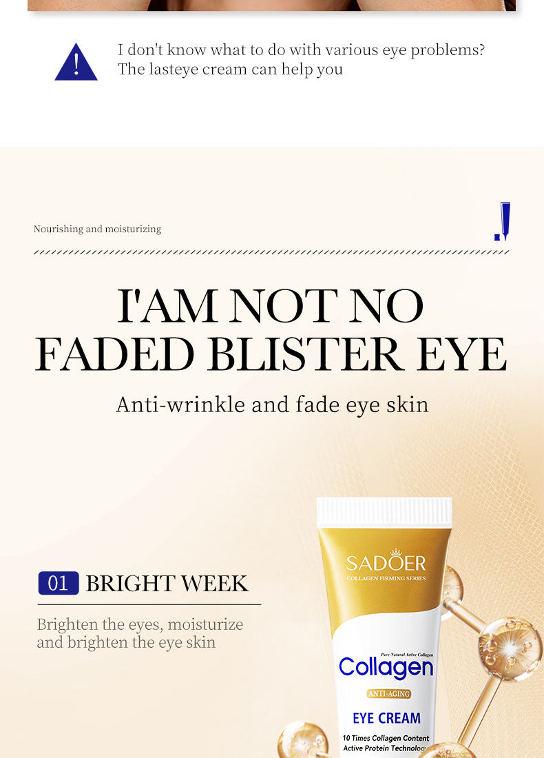 1/2pcs  Collagen Eye skincare Cream  Anti Dark Circles Eye Bags Moisturizing Firming Cream for Eyes Skin Care