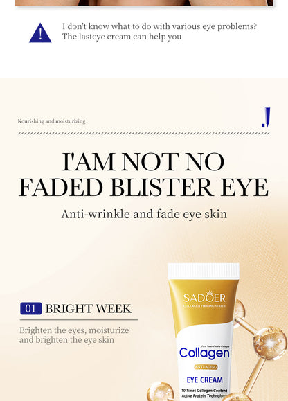 1/2pcs  Collagen Eye skincare Cream  Anti Dark Circles Eye Bags Moisturizing Firming Cream for Eyes Skin Care