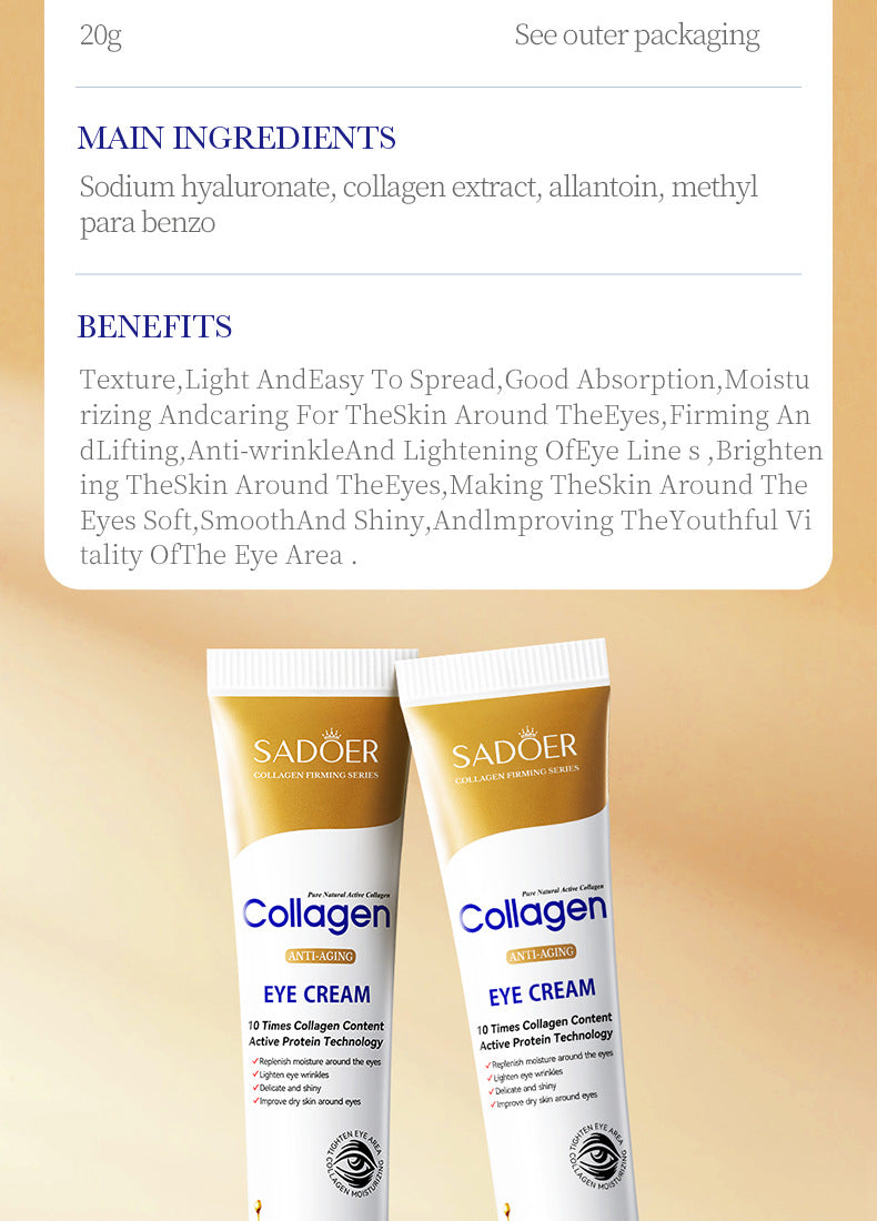 1/2pcs  Collagen Eye skincare Cream  Anti Dark Circles Eye Bags Moisturizing Firming Cream for Eyes Skin Care