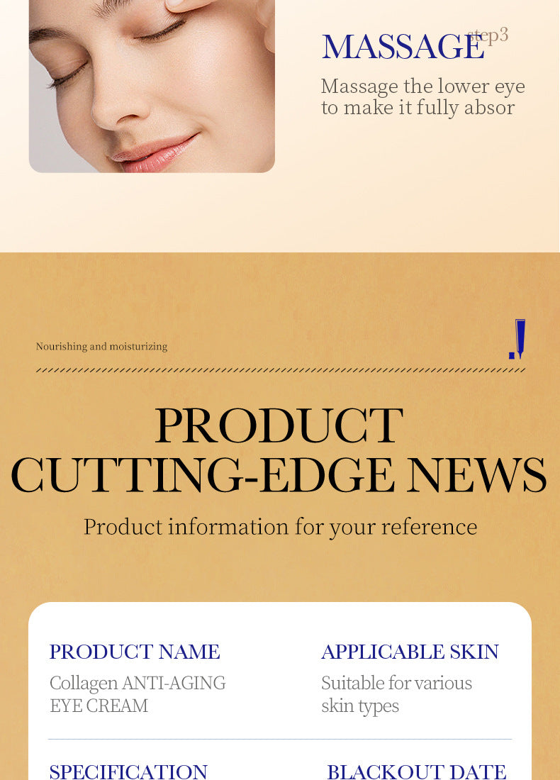 1/2pcs  Collagen Eye skincare Cream  Anti Dark Circles Eye Bags Moisturizing Firming Cream for Eyes Skin Care