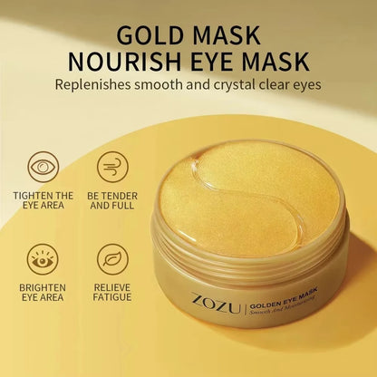 60pcs Avocado Gold Eye Mask Firming Improve Eye Bags Nourishing Moisturising Anti Wrinkle Eye Patches for Dark Circles Skin Care
