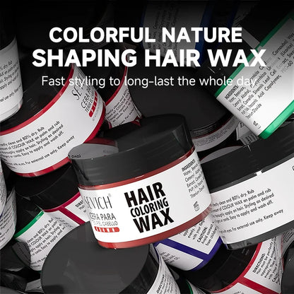Hair Colour Wax Temporary  Hair Color Wax Easy To Wash DIY Hairs Dyed Mud Long Lasting Paint Coloring Cream Colored Hair Dye