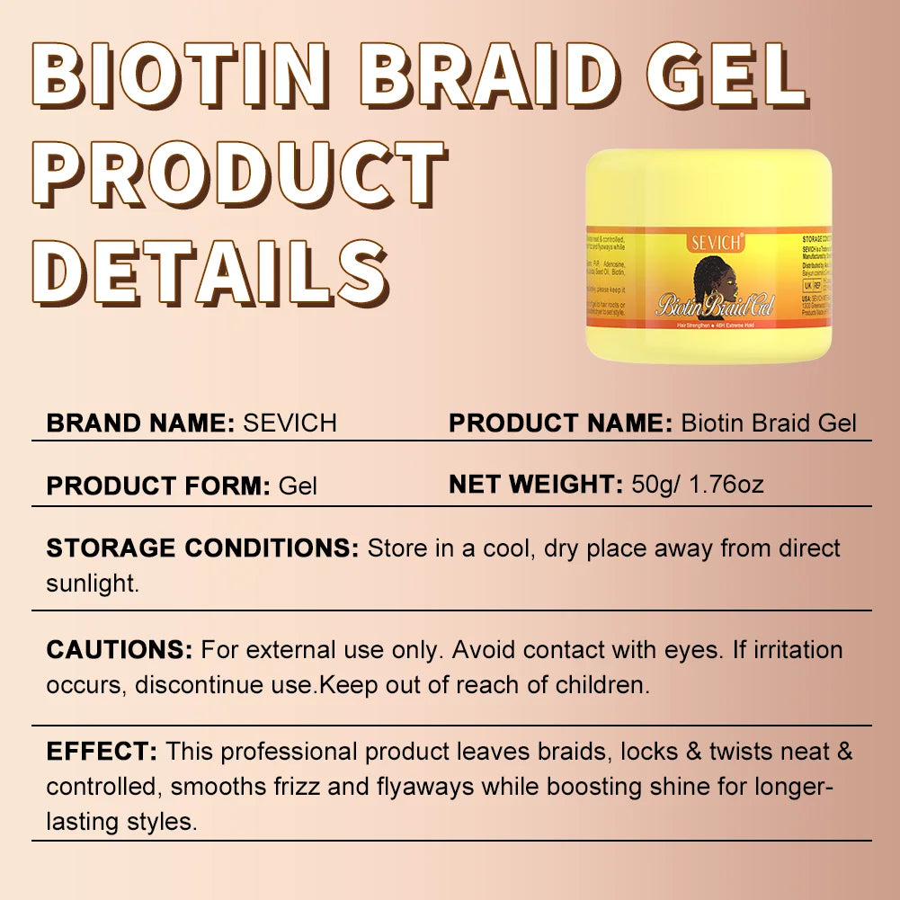 Edge Control Gel Set Hair Braiding Gel Biotin Anti Break Hair Wax Non-Greasy Hair Styling Cream Anti-Frizz Wax Stick For Wig