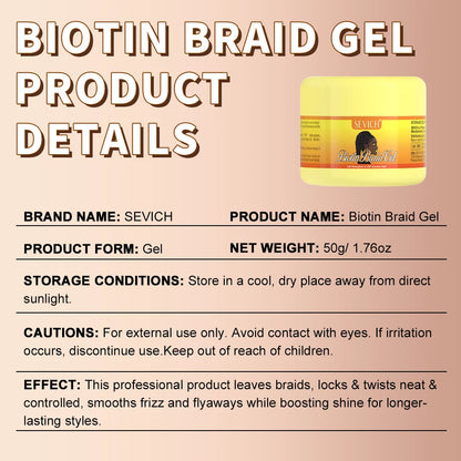 Edge Control Gel Set Hair Braiding Gel Biotin Anti Break Hair Wax Non-Greasy Hair Styling Cream Anti-Frizz Wax Stick For Wig