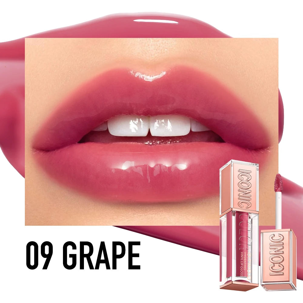 Plumping Lip Gloss Hydrating Vinyl Shine Waterproof Non Sticky Moisturizing Nourishing Lightweight Sexy High Impact
