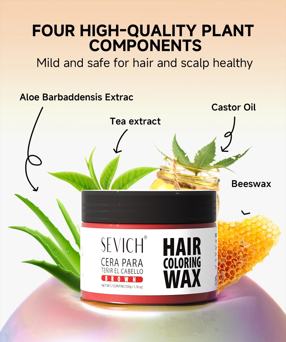 Hair Colour Wax Temporary  Hair Color Wax Easy To Wash DIY Hairs Dyed Mud Long Lasting Paint Coloring Cream Colored Hair Dye