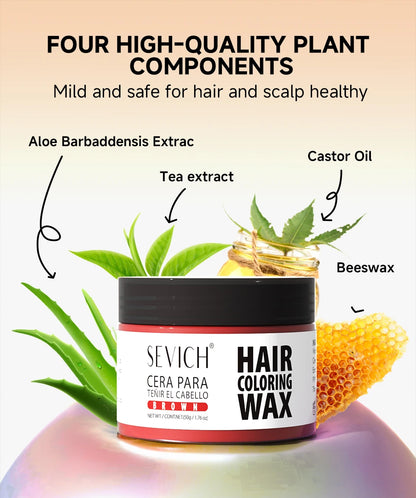 Hair Colour Wax Temporary  Hair Color Wax Easy To Wash DIY Hairs Dyed Mud Long Lasting Paint Coloring Cream Colored Hair Dye