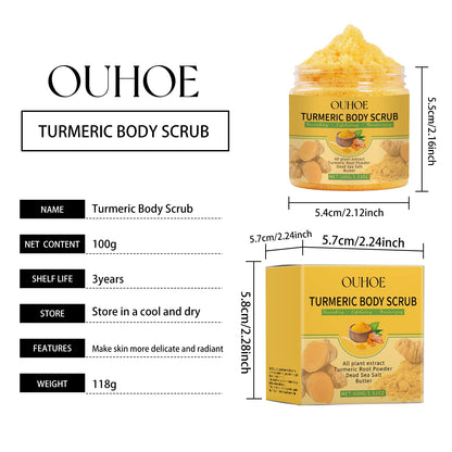 Exfoliating Remove Turmeric Scrub Remove Dead Skin Improve Dry Rough Deep Cleansing Hydrating Smoothing Brightening Skin Care
