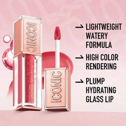 Plumping Lip Gloss Hydrating Vinyl Shine Waterproof Non Sticky Moisturizing Nourishing Lightweight Sexy High Impact
