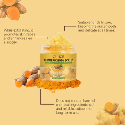 Exfoliating Remove Turmeric Scrub Remove Dead Skin Improve Dry Rough Deep Cleansing Hydrating Smoothing Brightening Skin Care