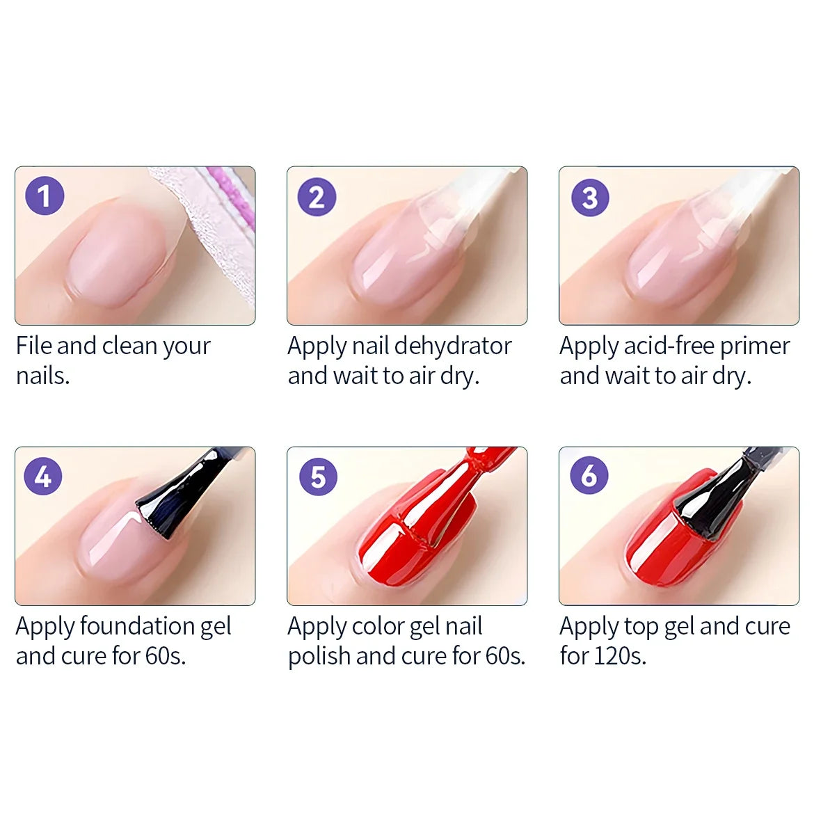 Nail Dehydrator and Primer Acid Free Natural Nail Prep Dehydrate Bond Primer Bonding Polish Soft Nails Tips Gel Nail Supplies