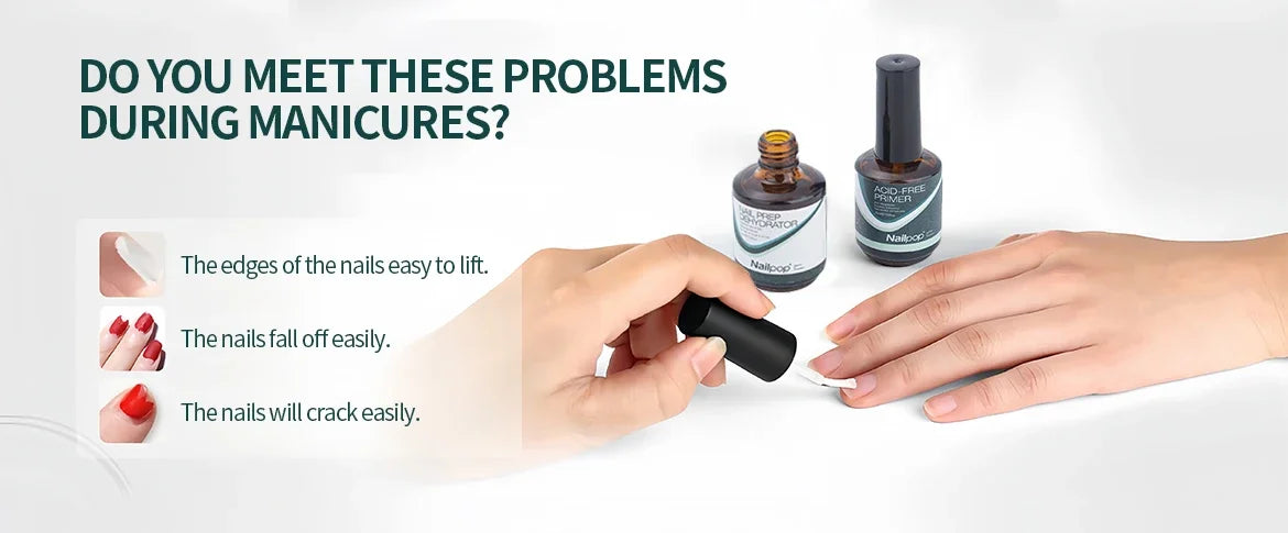 Nail Dehydrator and Primer Acid Free Natural Nail Prep Dehydrate Bond Primer Bonding Polish Soft Nails Tips Gel Nail Supplies