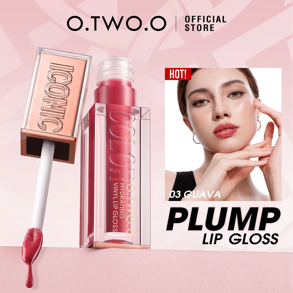 Plumping Lip Gloss Hydrating Vinyl Shine Waterproof Non Sticky Moisturizing Nourishing Lightweight Sexy High Impact