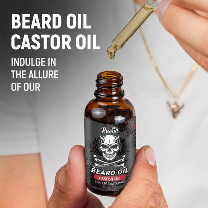 Beard essential oil rich in castor oil,Beard Growth And Grooming Soften Nourish Beard Care Roller needle length less than 0.25mm