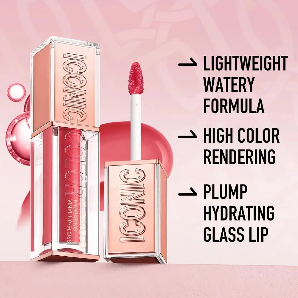Plumping Lip Gloss Hydrating Vinyl Shine Waterproof Non Sticky Moisturizing Nourishing Lightweight Sexy High Impact