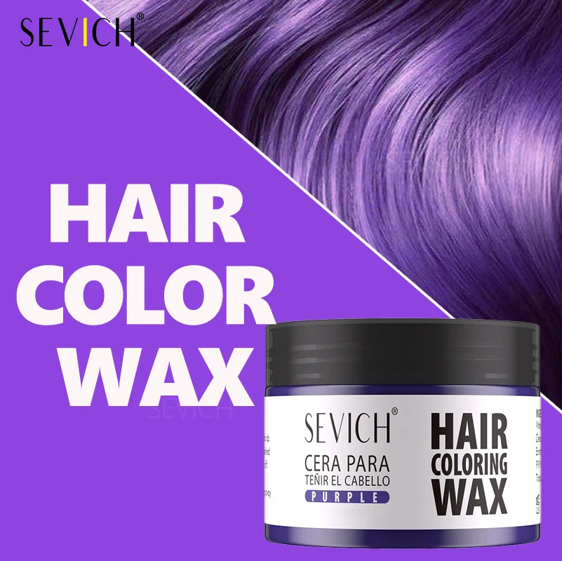 Hair Colour Wax Temporary  Hair Color Wax Easy To Wash DIY Hairs Dyed Mud Long Lasting Paint Coloring Cream Colored Hair Dye