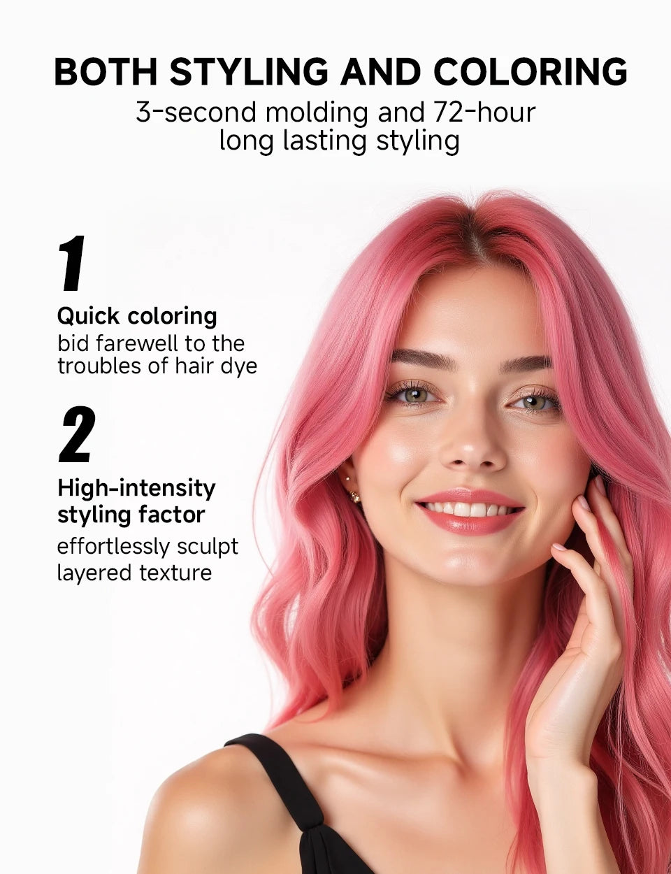 Hair Colour Wax Temporary  Hair Color Wax Easy To Wash DIY Hairs Dyed Mud Long Lasting Paint Coloring Cream Colored Hair Dye