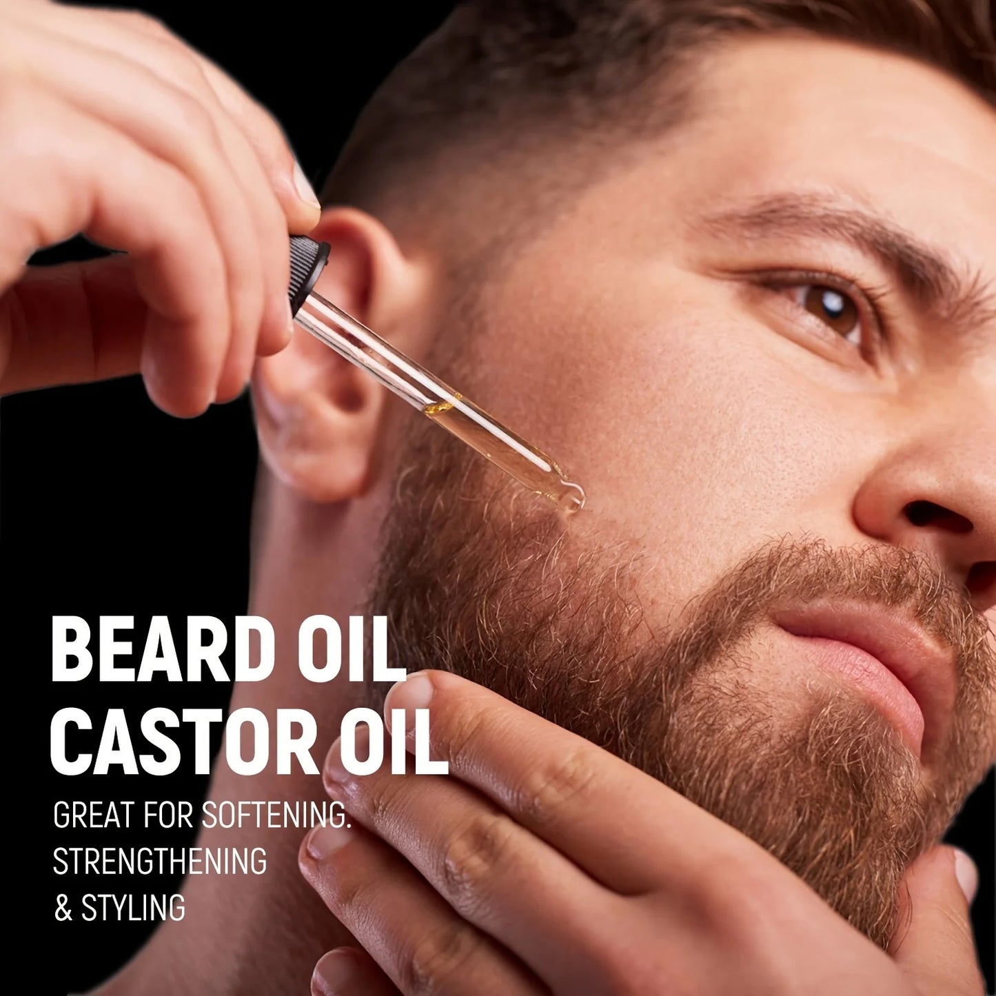 Beard essential oil rich in castor oil,Beard Growth And Grooming Soften Nourish Beard Care Roller needle length less than 0.25mm