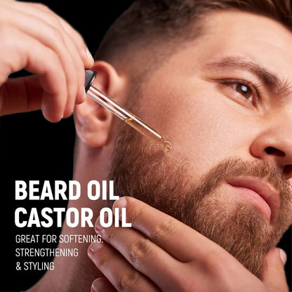 Beard essential oil rich in castor oil,Beard Growth And Grooming Soften Nourish Beard Care Roller needle length less than 0.25mm
