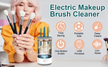 Electric Makeup Brush Cleaner Automatic Makeup Brush Cleaner USB Portable Cosmetic Makeup Brush Washing Machine Rotary Cleaning