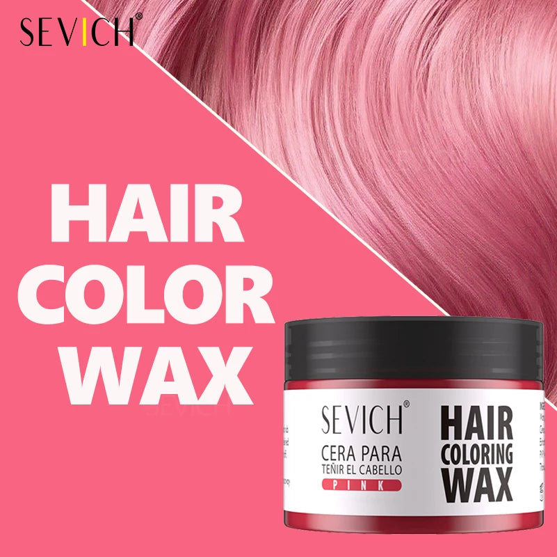 Hair Colour Wax Temporary  Hair Color Wax Easy To Wash DIY Hairs Dyed Mud Long Lasting Paint Coloring Cream Colored Hair Dye