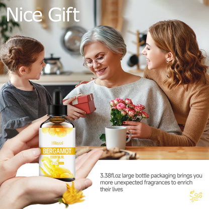 Bergamot Oil, Premium Essential Oil for Hair Care, Home Diffusers, Skin, Spas, Massage and Humidifiers