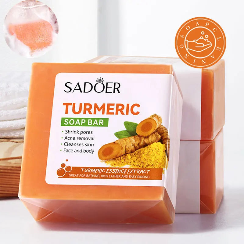 Hand Made Turmeric Soap Body Cleaning Lightening Dark Underarm Leg Body Cleansers Brightening Face Soap Tender Skin Care Beauty