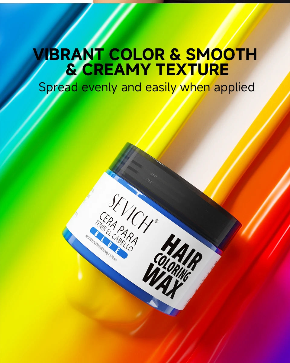 Hair Colour Wax Temporary  Hair Color Wax Easy To Wash DIY Hairs Dyed Mud Long Lasting Paint Coloring Cream Colored Hair Dye