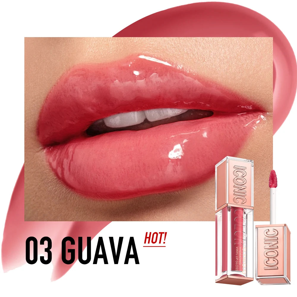 Plumping Lip Gloss Hydrating Vinyl Shine Waterproof Non Sticky Moisturizing Nourishing Lightweight Sexy High Impact