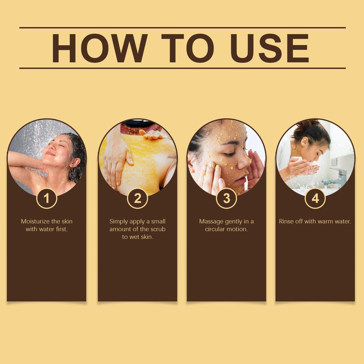 Exfoliating Remove Turmeric Scrub Remove Dead Skin Improve Dry Rough Deep Cleansing Hydrating Smoothing Brightening Skin Care